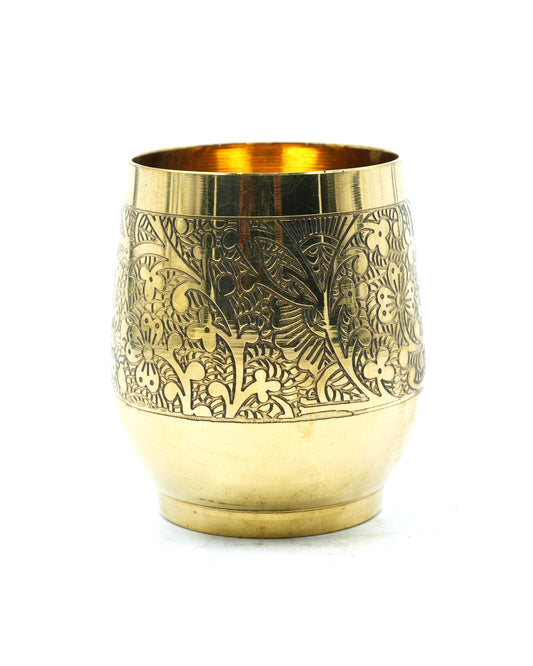 Engraved Brass Kalash Cup