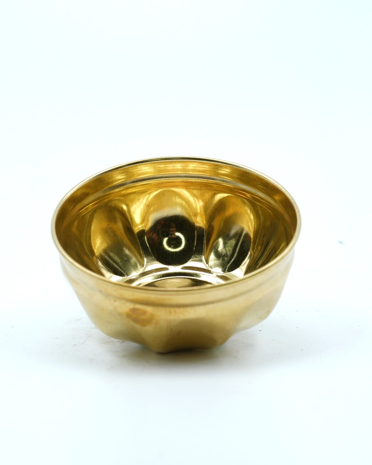 Handcrafted Designer Brass Bowl – Curved Base Utility Katori