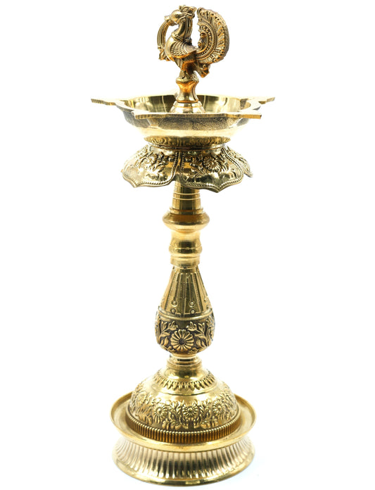 Royal Brass Peacock Samai Diya