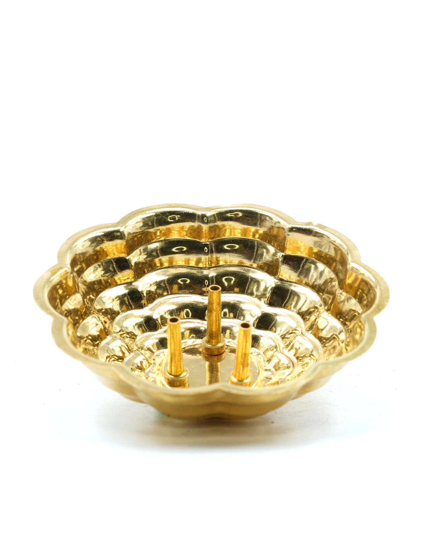 Brass Agarbatti Stand Plate – Lotus Design Incense Holder