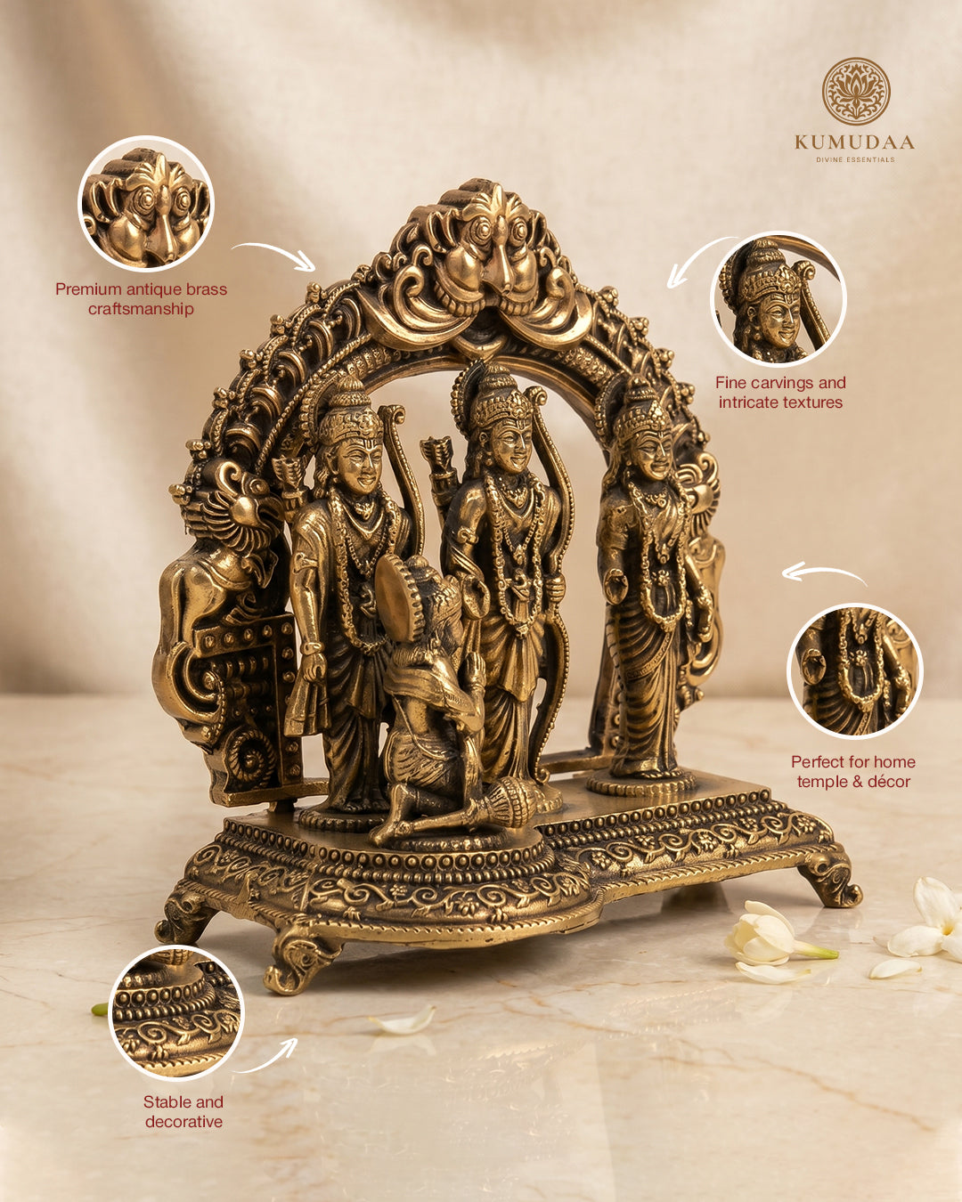 Rama Pattabhishekam (Small) – Divine Elegance in Compact Form