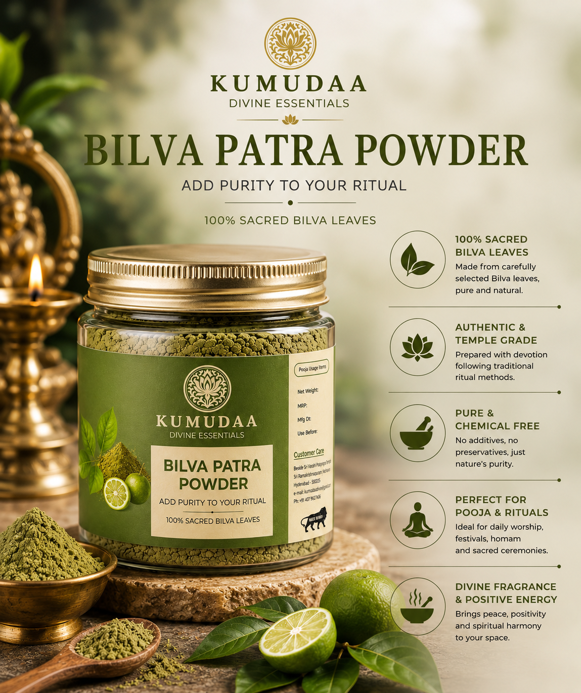 Kumudaa Bilva Patra Powder