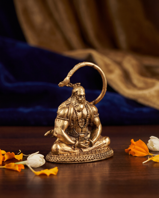 Sitting Hanuman 3D Finish - 2 inches