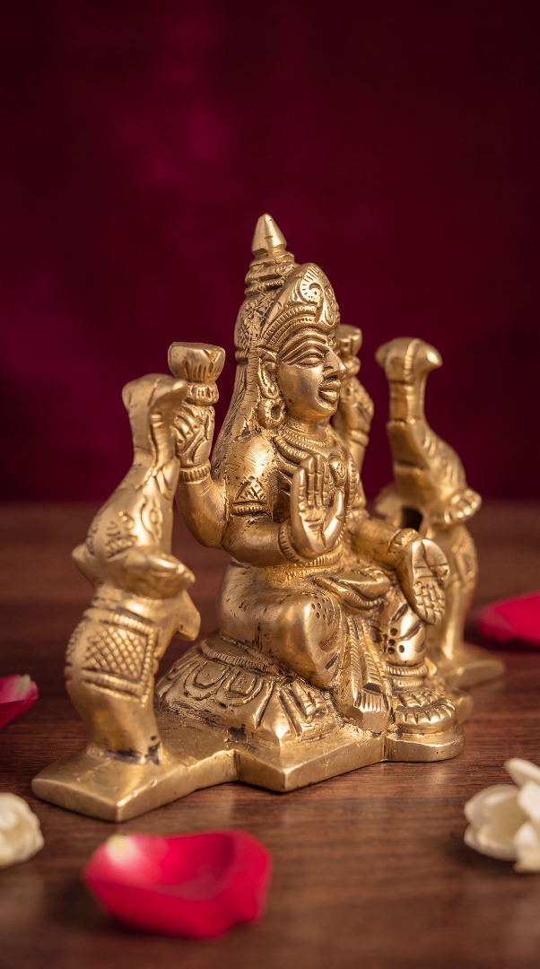 Gaja Lakshmi Gold Finish