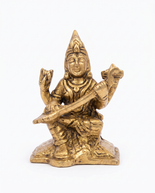 Saraswati gold finish (4 inches )