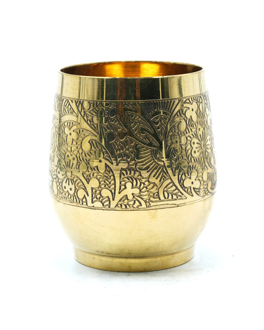 Handcrafted Brass Glass – 3.5 inches Diameter