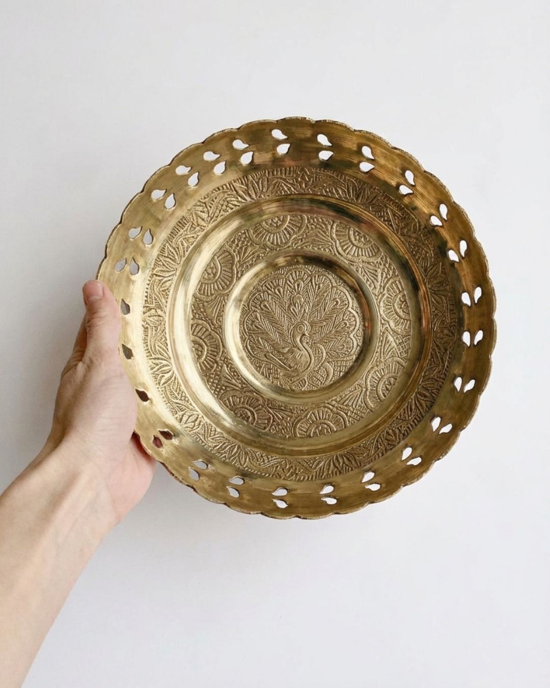 brass antique touch bowl