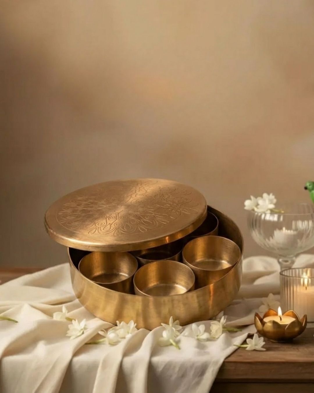 Small size brass dibba/box