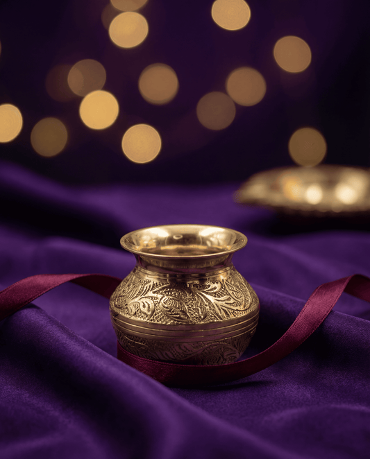 Medium sized brass kalash