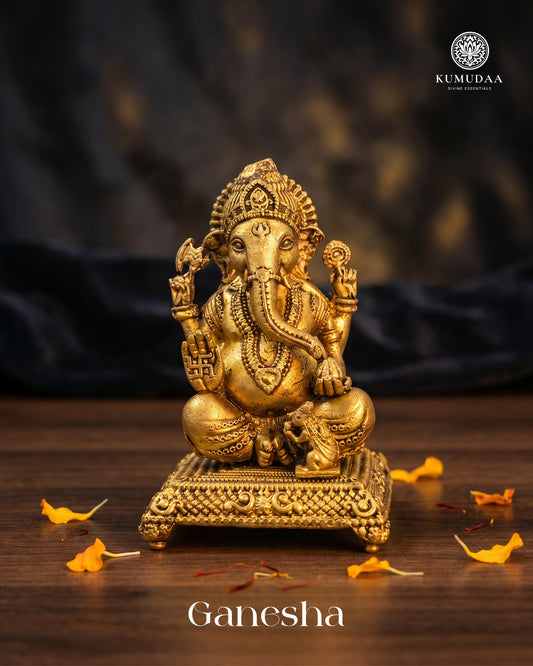 Ganesha Sitting – 3 Inches 3D Finish Idol