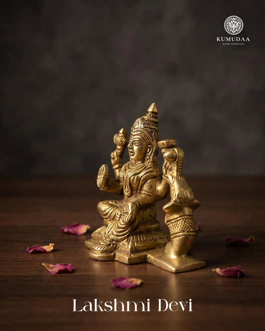 Haha Lakshmi – Gold Finish Idol (3 Inches)