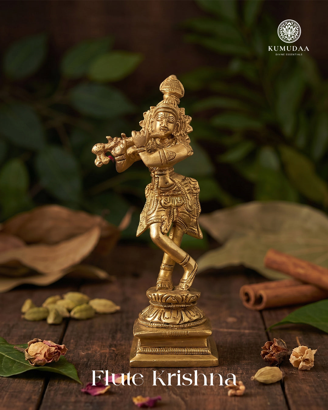 Flute Krishna Standing Idol – 5 Inches