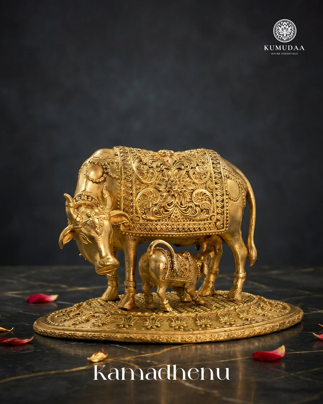 Kamadhenu Gold Finish Idol – 3D Finish