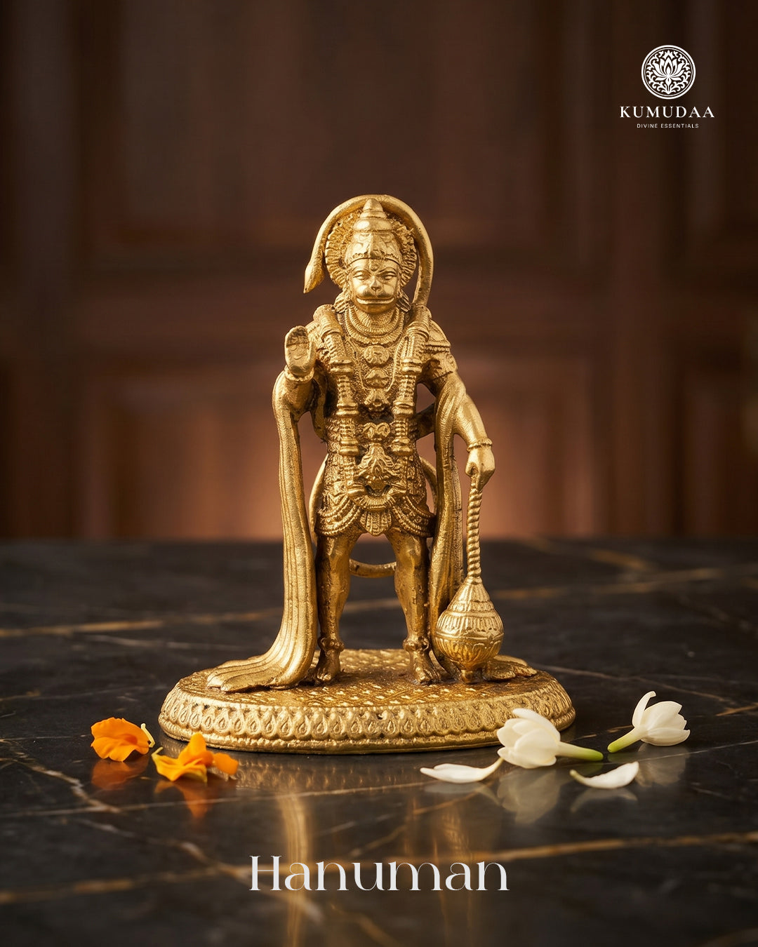 Hanuman Standing – 3D Finish Brass Idol (2 Inches)