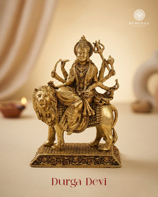 Durga Devi 3D Large – Premium Brass Idol