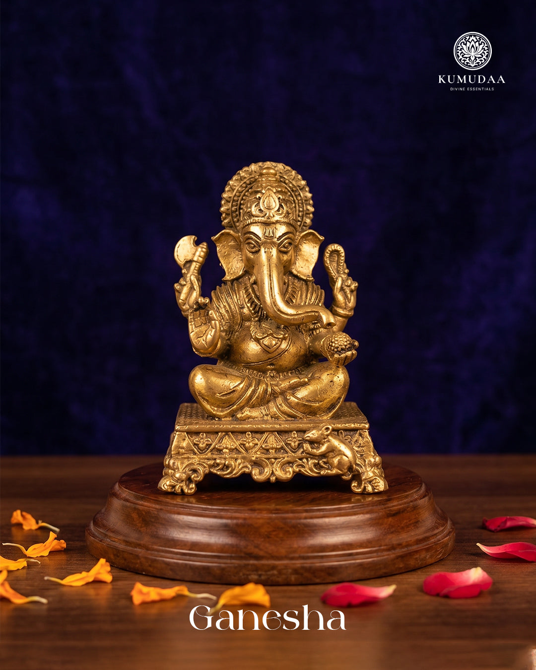 Ganesh Sitting – 2 Inches 3D Finish Idol