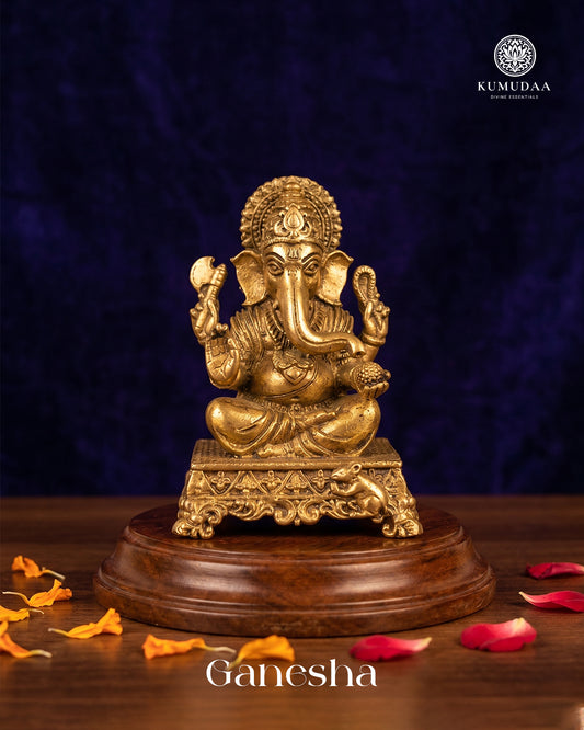 Ganesh Sitting – 2 Inches 3D Finish Idol