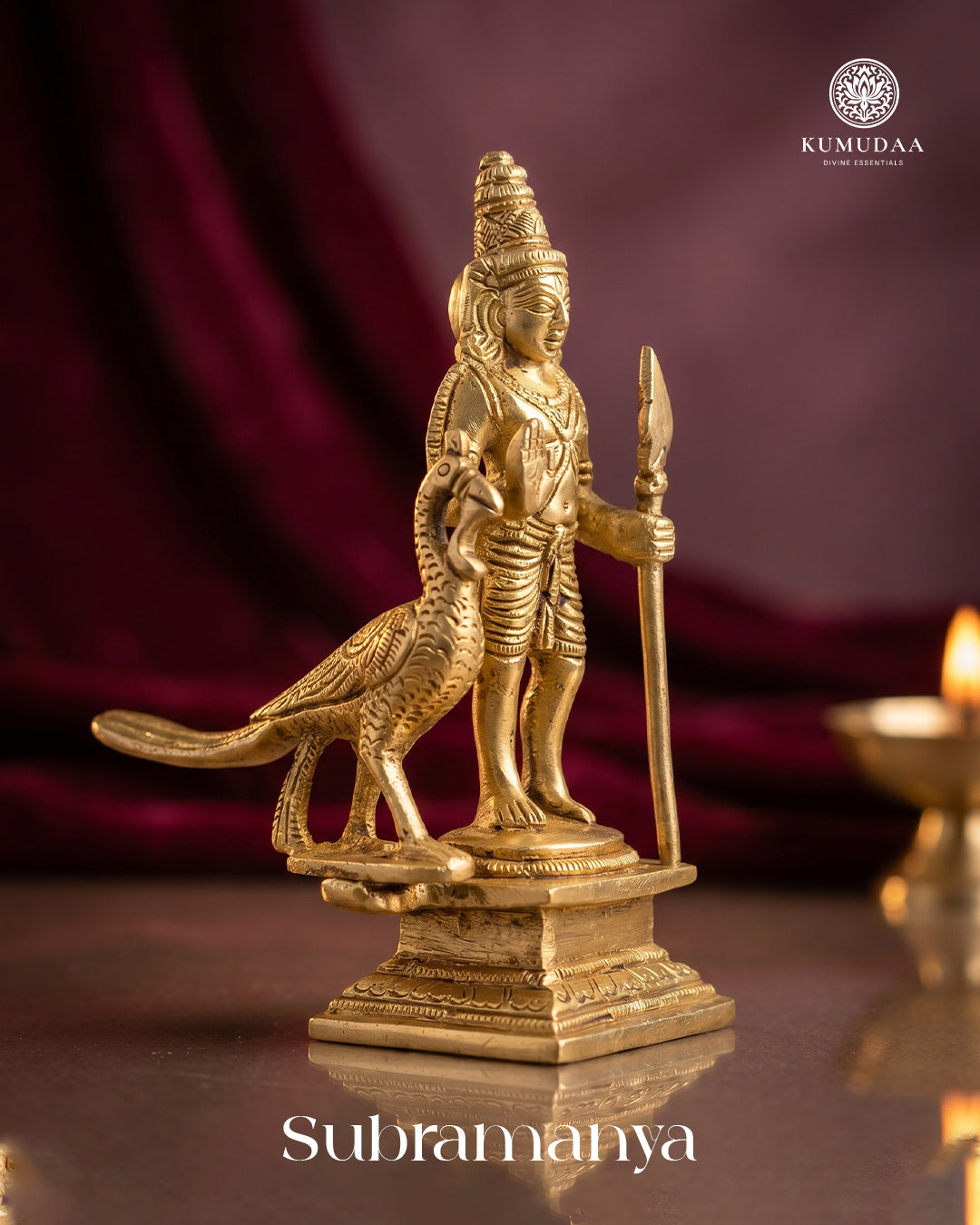 Subramanya – Gold Finish (4.5 inches)
