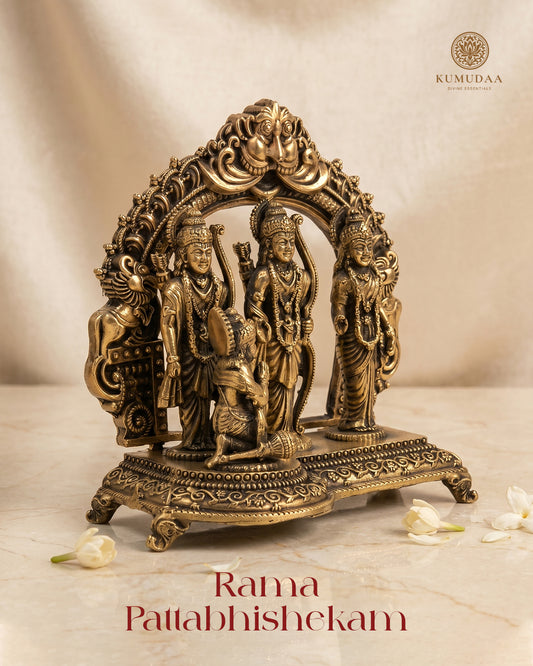 Rama Pattabhishekam (Small) – Divine Elegance in Compact Form