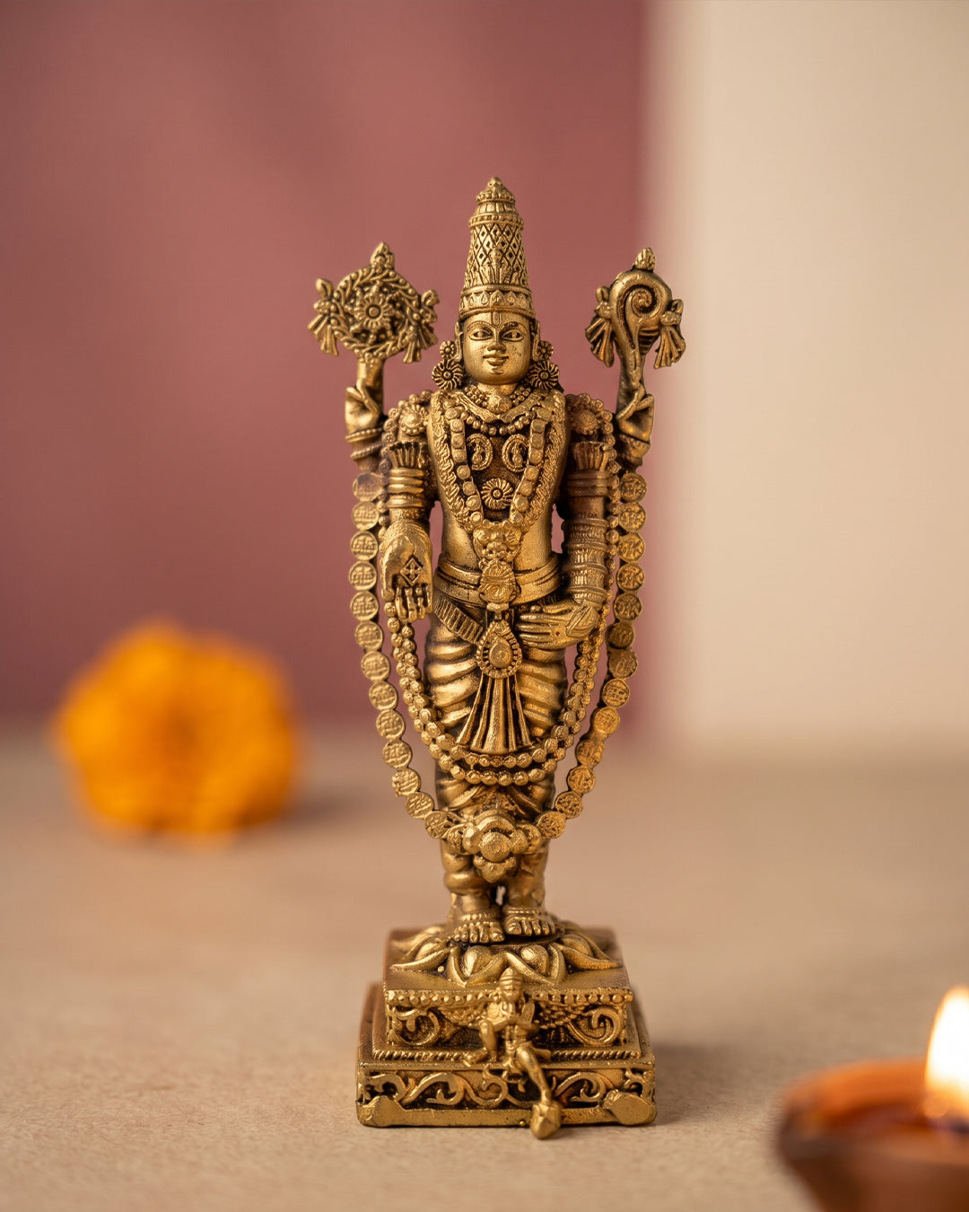 Venkateswara Standing – 3d Brass Idol (5 inches)