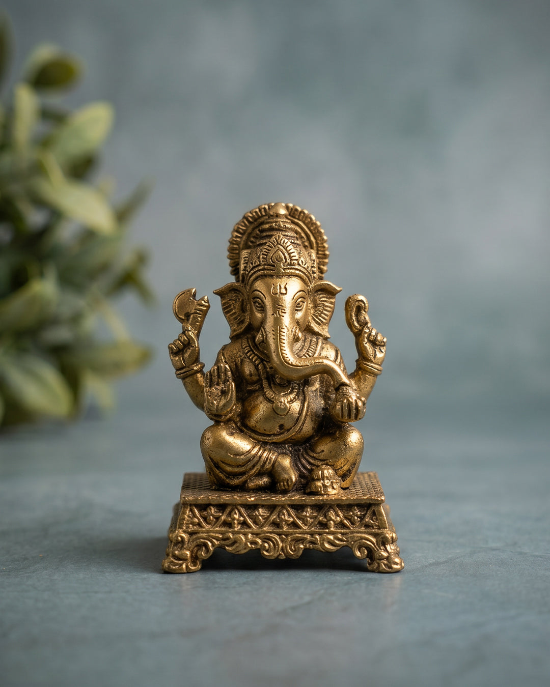Ganesh Sitting – 2 Inches 3D Finish Idol