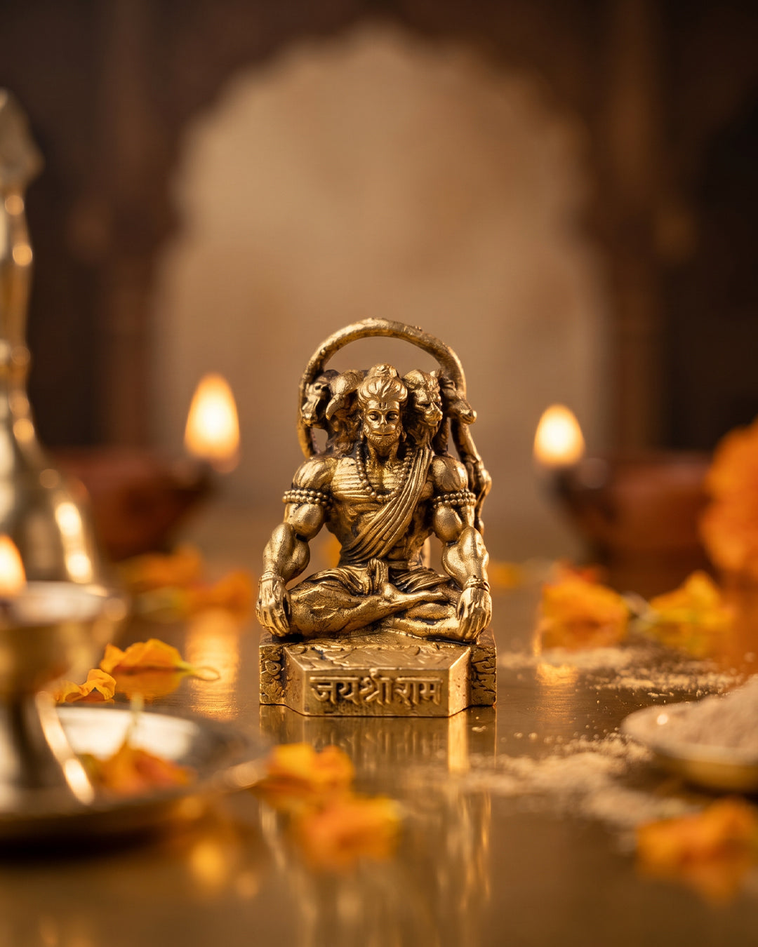 Panchamukha Hanuman – 3D Finish Brass Idol -
