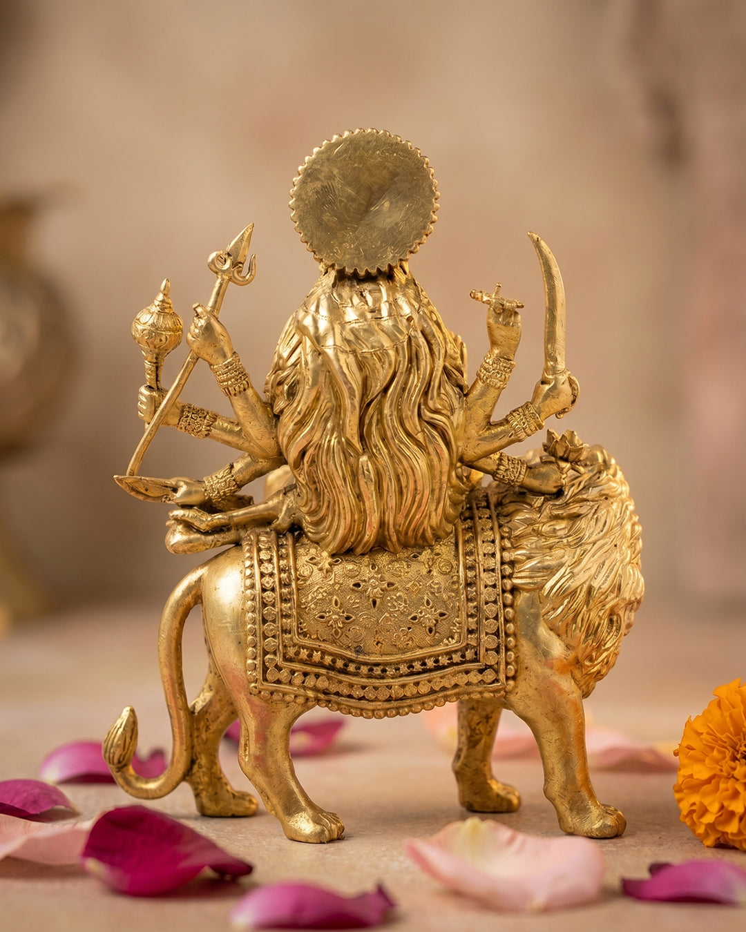 Durga Devi 3D Large – Premium Brass Idol