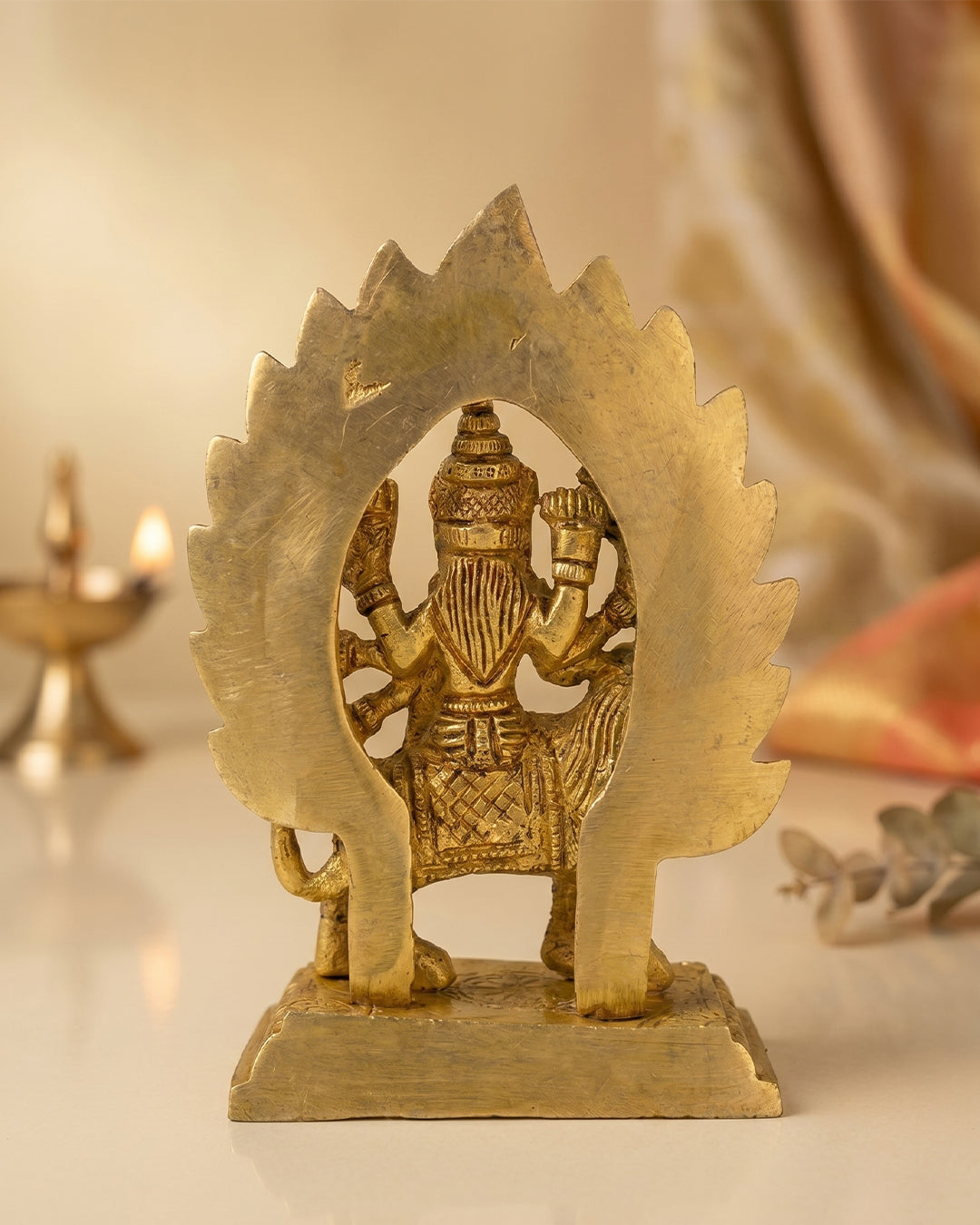 Durga Devi Gold Finish – Premium Brass Idol (5.7 inches)