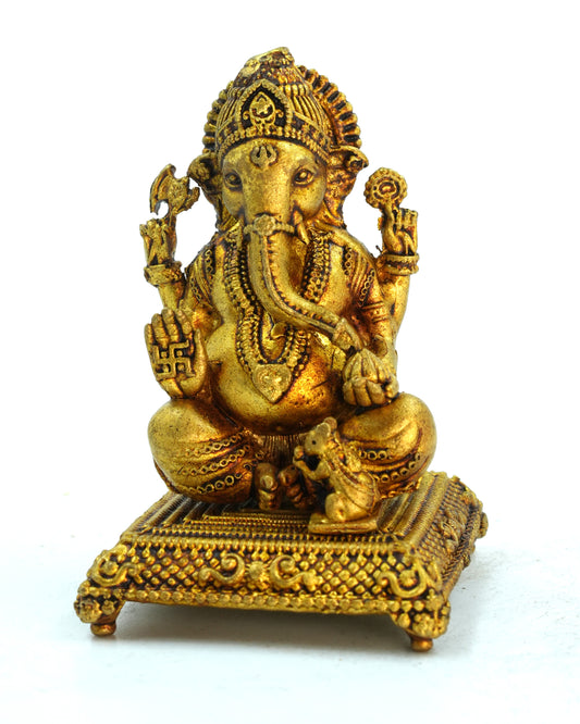 Ganesha Sitting – 3 Inches 3D Finish Idol