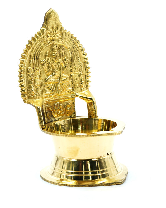 Brass Lakshmi Diya – Classic Pooja Oil Lamp