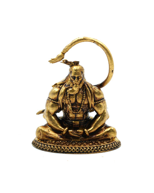 Anjaneya with Tail Up – 3D Finish Brass Idol (Small & Medium)
