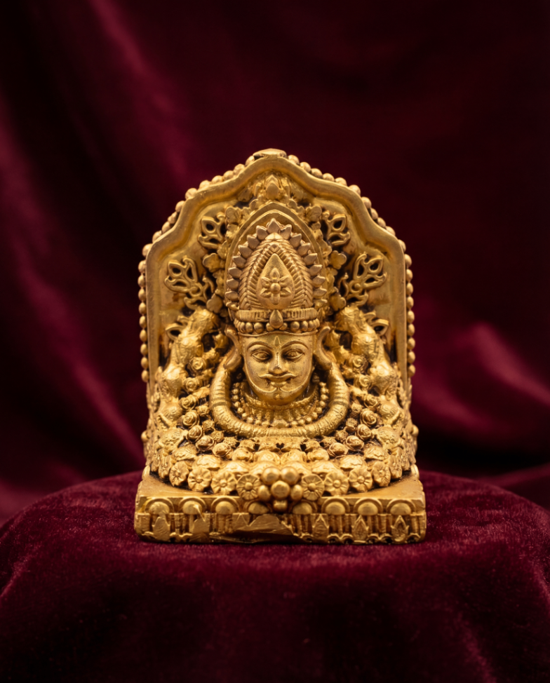 Divine Devi Face Brass Idol