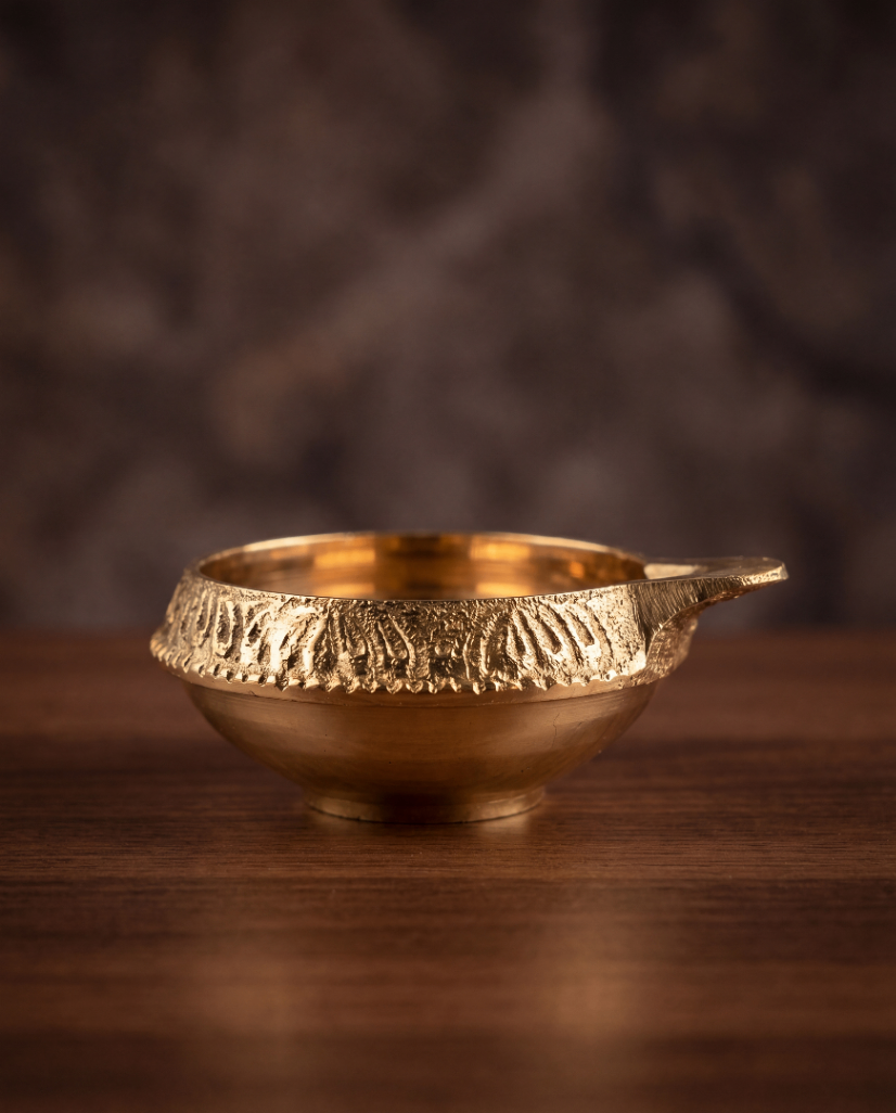 Brass Pooja Oil Bowl (Diya Container) - 1 inch