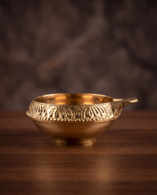 Brass Pooja Oil Bowl (Diya Container) - 1 inch