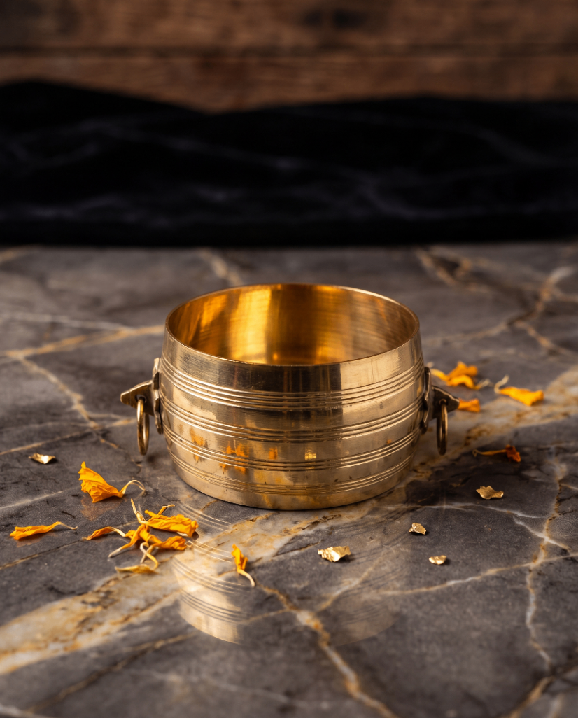 Pure brass medium  gangalam shape bowl