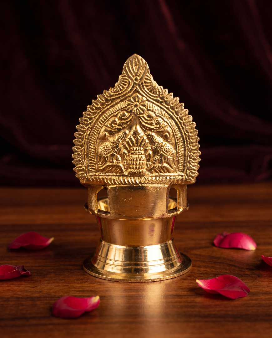 Brass Lakshmi Diya – 5 inches