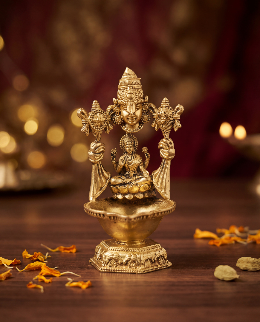 Brass Lakshmi Arch Diya – 3 inches