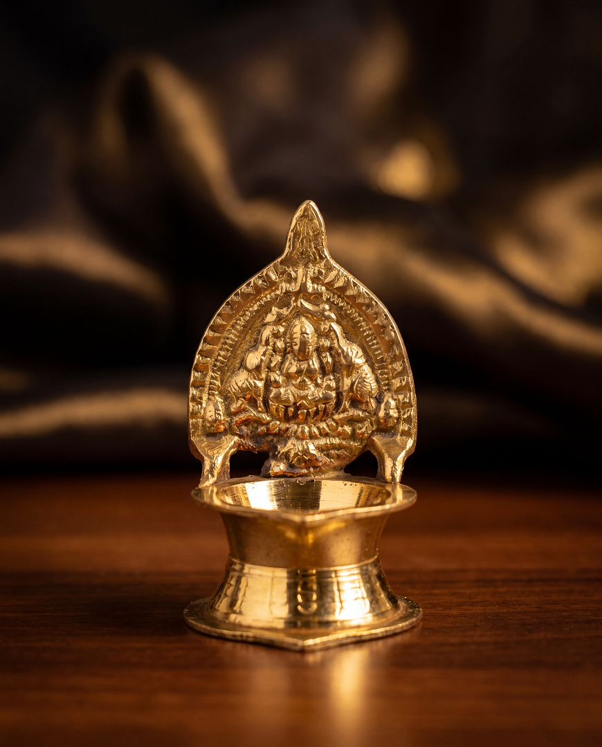 Brass Lakshmi Diya – 3 inches