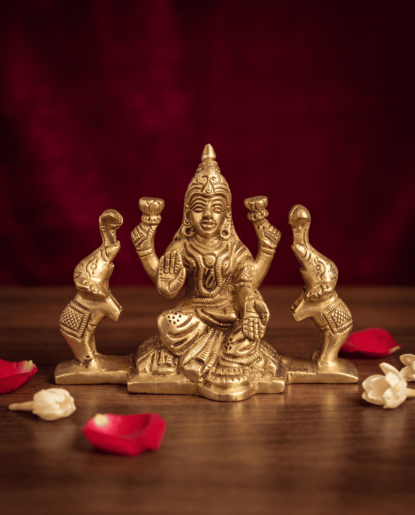 Gaja Lakshmi Gold Finish