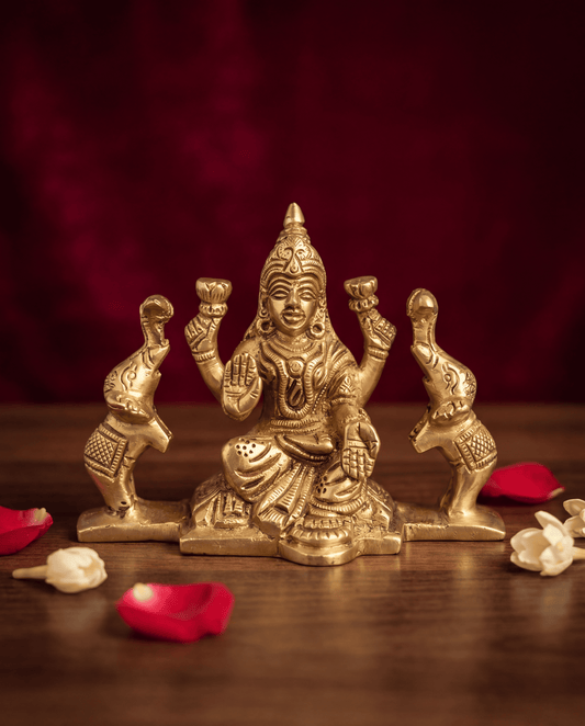Gaja Lakshmi Gold Finish