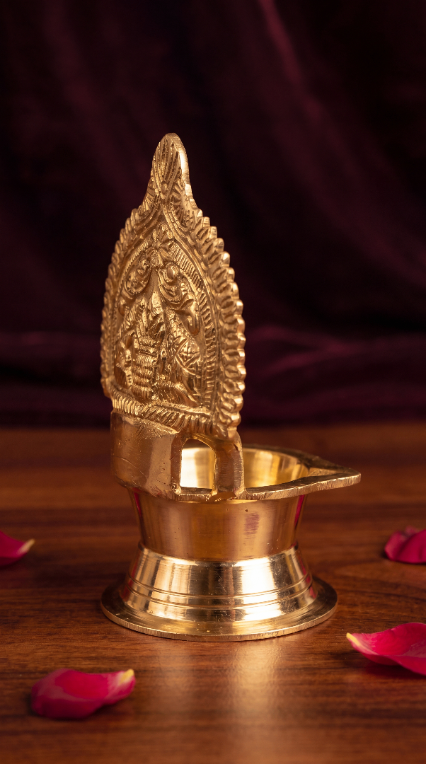 Brass Lakshmi Diya – 5 inches