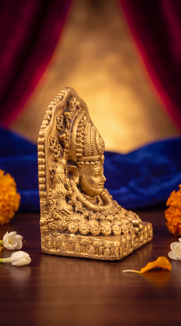 Divine Devi Face Brass Idol